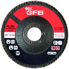 Resim Gfb 2329 Alüminyum Flap Disk 115 Mm 100 Kum Zımpara 10 Adet 