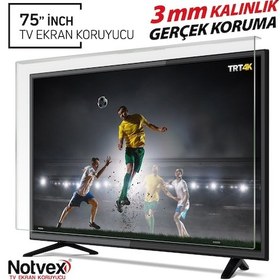 Resim Notvex 75 İnç 190 Ekran Tv Ekran Koruyucu / 3 MM Kalınlık 