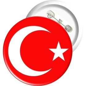 Resim Misal Çocuk Rozet 16 - Türk Bayrağı (10 Adet) 