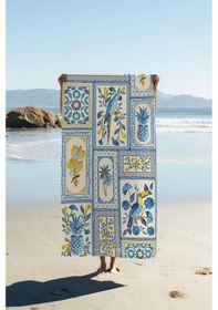 Resim Dijital Baskı Plaj Deniz Havlusu Modern Bacı Milano Desenli Peştamal Hvl0157 Renkli 