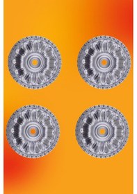 Resim Gümüş Avize Göbeği Motif 40*40 4 Adet 