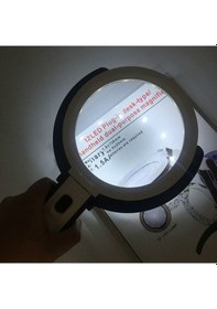 Resim Büro Ev Ofis İçin 120mm 10led Işıklı Büyüteç Çalışma Masası Büyüteci 