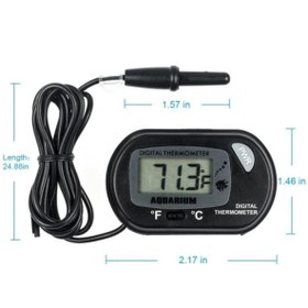 Resim Genel Markalar Akvaryum Termometresi Kablolu -50° / +70° LCD Dijital Ekran STD-1 