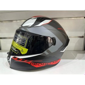 Resim Mts Pro 910 Twister Güneş Gözlüklü Motosiklet Kaskı Gri - Kırmızı 