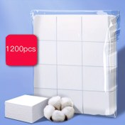 Resim 1200 Adet Tek Kullanımlık İnce Pedler - Kokusuz Nazik Makyaj Temizleme ve Kirpik Uzatma Mendili, Salonlar İçin Hassas Cilt, Açık Bej | Yumuşak Emici Toplar Şeffaf Koruyucu Ambalajda, Cilt Bakımı Aksesuarları, Düzenli Paket, Yüksek Kalite 