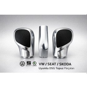 Resim Skoda Octavia Dsg Vites Topuz Parçaları Parlak Süet Model Siyah 