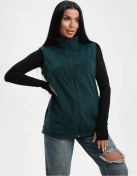 Resim Mancester37 Büyük Beden Fermuarlı Polar Yelek 304485791 Koyu Yeşil 