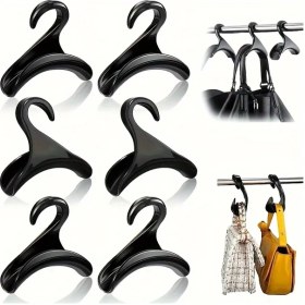 Resim Sunshine011 6 Adet Siyah Arched Bag Askılığı - Çanta, Sırt Çantası Asar - Dayanıklı Ve Pratik Diğer 