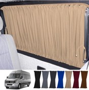 Resim Oto Pandami Volkswagen Crafter 1.nesil Uzun Şase 2006-2016 Uyumlu Krem Raylı Oto Perde Takımı 