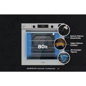 Resim Tommatech TAF6004SSP Ankastre Elektrikli Fırın 60 cm Gri Cam 