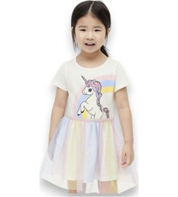 Resim Unicorn Kız Çocuk Tüllü Elbise St08976 Beyaz 