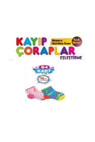 Resim AteşTech Kayıp Çoraplar Eşleştirme Kartları - 32 Çift Kart Çorap - 18 Ay Çocuklar Için 