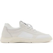Resim Men's White Lace-up Leather Sneaker Derimod
