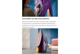Resim Philips Azur Yenilendi, 8000 Serisi Azur Buharlı Ütü, Kumaşa Göre Otomatik Akıllı Buhar 3000W, Sıfır Yanık Riski 