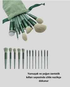 Resim Cosmotex 13 Parça Makyaj Fırça Seti Ergonomik, Dökülme Yapmayan, Taşınabilir 