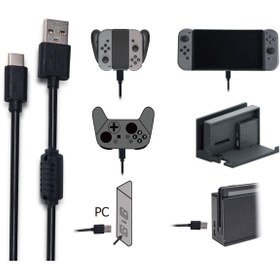 Resim beboncool 1.8m Güç Korumalı Nintendo Switch/Switch Oled Type-C Şarj Data Kablosu 