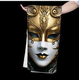 Resim 80x150 Su Emici Banyo Havlusu Antibakteriyel Hipoalerjenik Mask1 Altın - Siyah 