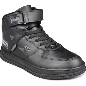 Resim Jump 27834 Cırtlı Yüksek Bilekli Siyah Üniseks Çocuk Sneaker Günlük Spor Ayakkabı 