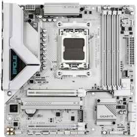 Resim Gıgabyte B850M Eagle WIFI6E Ice LGA1851 Ddr5 7600MHZ(OC) Pcıe 5.0 M.2 Nvme Wifi 6e 2.5gbe Lan Beyaz Matx Anakart 