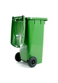 Resim Omnipazar Sy-6506 Eko Tekerlekli Kapaklı Plastik Çöp Konteyneri 120 Lt Yeşil 