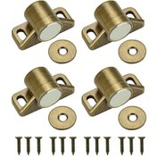 Resim Dolap Kapı Mıknatısı Manyetik Kapı Kilidi 4 Rondela Ve 12 Vida İle Manyetik Kapı Kilidi 