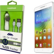 Resim Case Man Lenovo A5000 Araç Şarj Cihazı Adaptör + Data Kablosu Hızlı Şarj Özellikli 