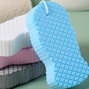 Resim 1 adet 3D Dokulu Peeling Vücut Süngeri - Kokusuz, Pilsiz, Derinlemesine Temizlik & Pürüzsüz Cilt için Dayanıklı Malzeme, Beyaz, Pembe-Mor & Mavi Renklerde Mevcut, Genel, Banyo 