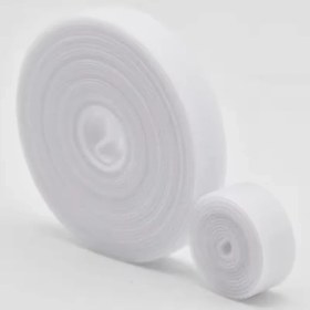 Resim Lidyahan Store Cırt Cırt Sabitleyici Kablo Düzenleyici 5 Metre x 1cm Kanca ve Döngü Kayışları, Tekrar Kullanılabilir, Çift Taraflı Kanca Rulo Düzenleyici Kayışlar, Bağlama Bandı (Beyaz) 