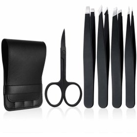 Resim valkyrie 5 Adet Profesyonel Paslanmaz Çelik Deri Çantalı Cımbız Seti 