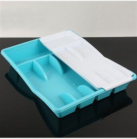 Resim Plastik Çekmece İçi Kaşıklık Dubleks İki Katlı Plastik Kaşıklık 