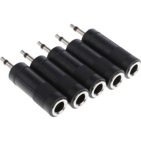 Resim Fayshow 5 Paket 6.3mm Stereo Trs Dişi - 35 mm (1/8 ") Mono Ts Erkek Ses Adaptörleri (Yurt Dışından) 