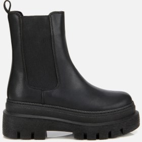 Resim Hotiç Kadın Siyah Lastik Detaylı Kalın Tabanlı Düz Bot 01boh314880a100 01boh314880a100 Siyah 