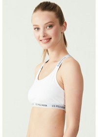 Resim U.S. Polo Assn. Kadın Beyaz Çapraz Askılı Büstiyer 66117 