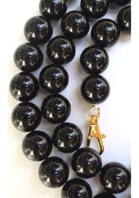 Resim 105Cm Siyah Incili Dekoratif Abiye Çanta Askısı Siyah 