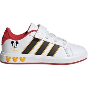 Resim Adidas Adi Das Grand Court Mickey Whtcblackbogold Unisex Çocuk Beyaz Günlük Ayakkabı 31365 Beyaz 
