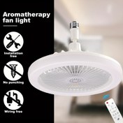 Resim 25.4cm LED Akıllı Tavan Fanı Uzaktan Kumanda ile, 50W Fan Işığı, 3000-6500K Karartma, 360° Döndürme, E26/E27 Taban, Zamanlayıcı, 3-Hızlı Rüzgar, Uyku için Yumuşak ve Nazik Rüzgar Hızı Sağlar, Yatak Odası / Oturma Odası / Mutfak için Kolay Kurulum 