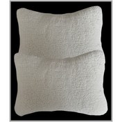 Resim St Morritz Beyaz Pelüş Ortopedik Araç Oto Koltuk Seyahat Boyun Yastık / 2'li Set 