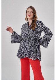 Resim Mizalle Zebra Desenli Tunik Çok Renkli 