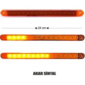 Resim Ahmet Otomotiv Akar Sinyalli Led Lamba Sarı 12v-24v 