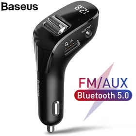 Resim Baseus Streamer F40 Aux Wireless Mp3 Fm Transmitter Araç Şarj Ba Siyah 