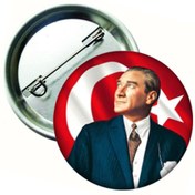 Resim Hediye Panayırı 20 Adet Atatürk Rozeti(ebat: 44 Mm) 