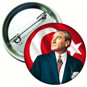Resim Hediye Panayırı 20 Adet Atatürk Rozeti(ebat: 44 Mm) 