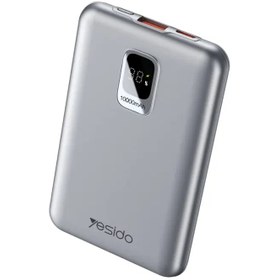 Resim YESIDO YP46 10.000 mAh 22.5W Dijital Göstergeli USB3.0 PD Hızlı Şarj Powerbank - Gri 
