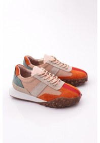 Resim Dgn Kadin Süet Spor Ayakkabi 3501-766-R1840 Turuncu 