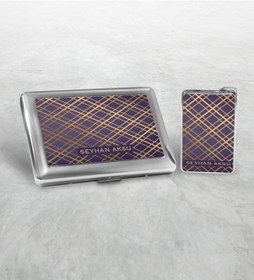 Resim Kişiye Özel İsimli Metal Sigara Tabakası Ve Çakmak Seti - 1 