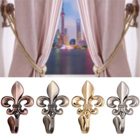 Resim 2 adet Retro Perde Tutucu Perde Bağlama Duvara Monte Metal Kanca Duvar Asma Kanca Perde Aksesuarları Ev Dekorasyon Donanımı 