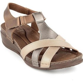 Resim Muya Orthopedix Simbole Anatomik Dolgu Topuklu Yumuşak Tabanlı Kadın Sandalet 33209 001 