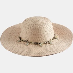 Resim Üçgen Deniz Kabuğu Hasır Şapka Çok Renkli 