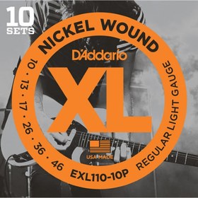 Resim D'Addario EXL110-10P XL Nickel Elektro Gitar Teli - Regular Light (10-46) (10'lu Paket) 