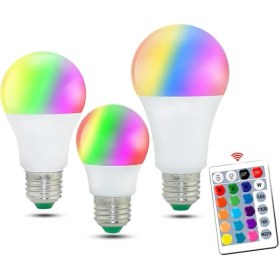 Resim NHR E27 Smart Uzaktan Kumanda Rgb LED Ampul 16 Renk Değiştirme Magic 